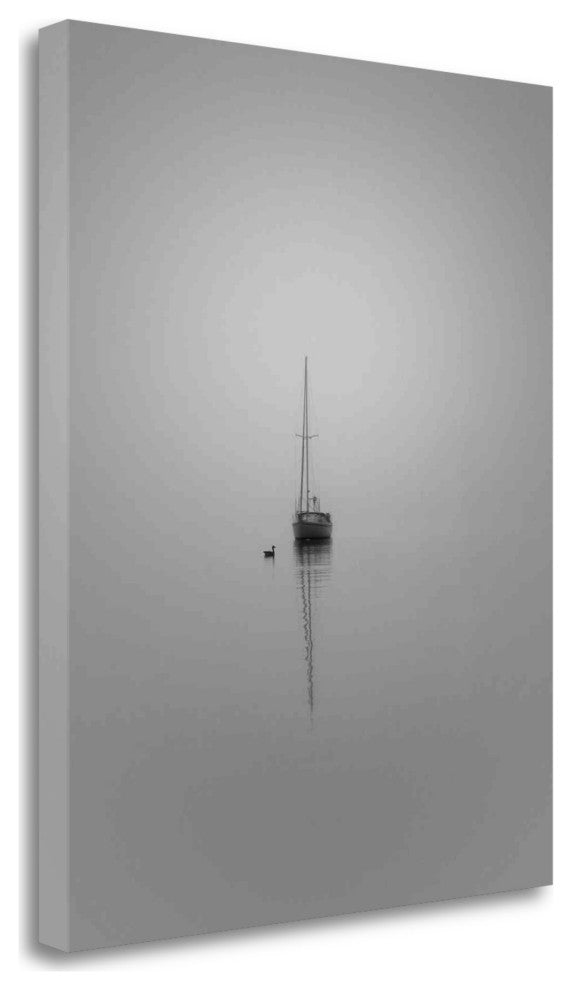 20" Lonely Fishing Boat 1 Giclee Wrap Canvas Wall Art