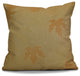 Dotted Leaves Floral Print Pillow, Gold, 26"x26"