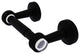Pacific Beach 2-Post Toilet Tissue Holder with Groovy Accents, Matte Black