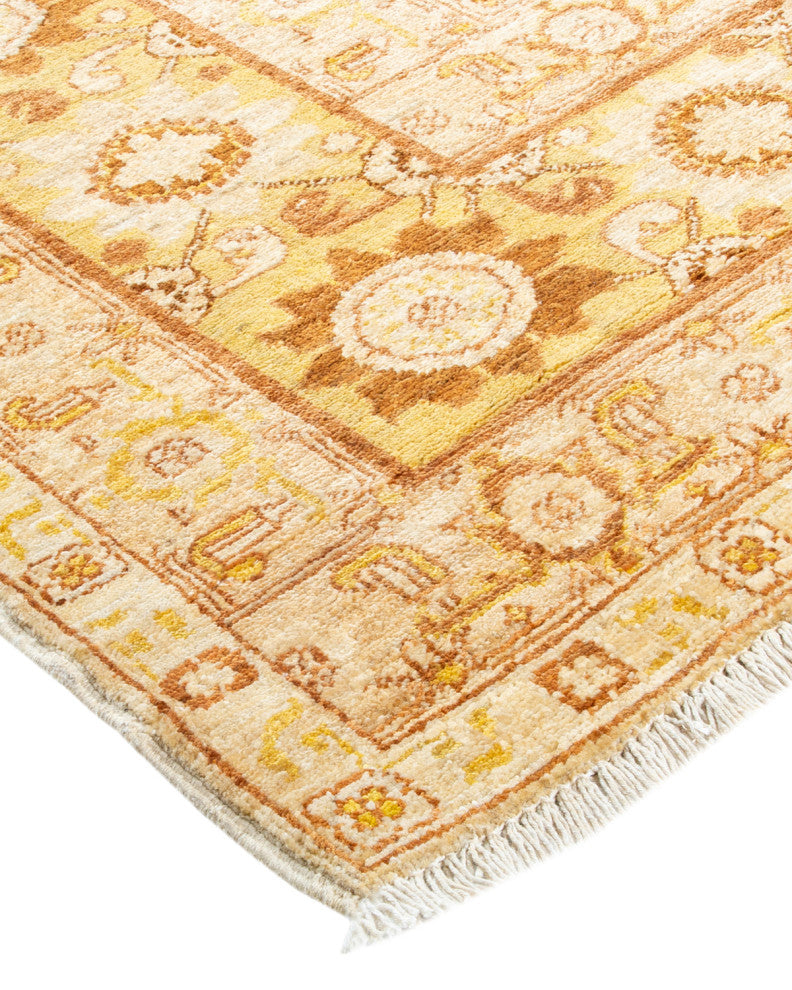 Eclectic, One-of-a-Kind Hand-Knotted Area Rug Ivory, 9' 2" x 11' 4"