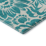 Premium Machine Washable Mayfield AMF551 Teal 5' x 7'6" Rug