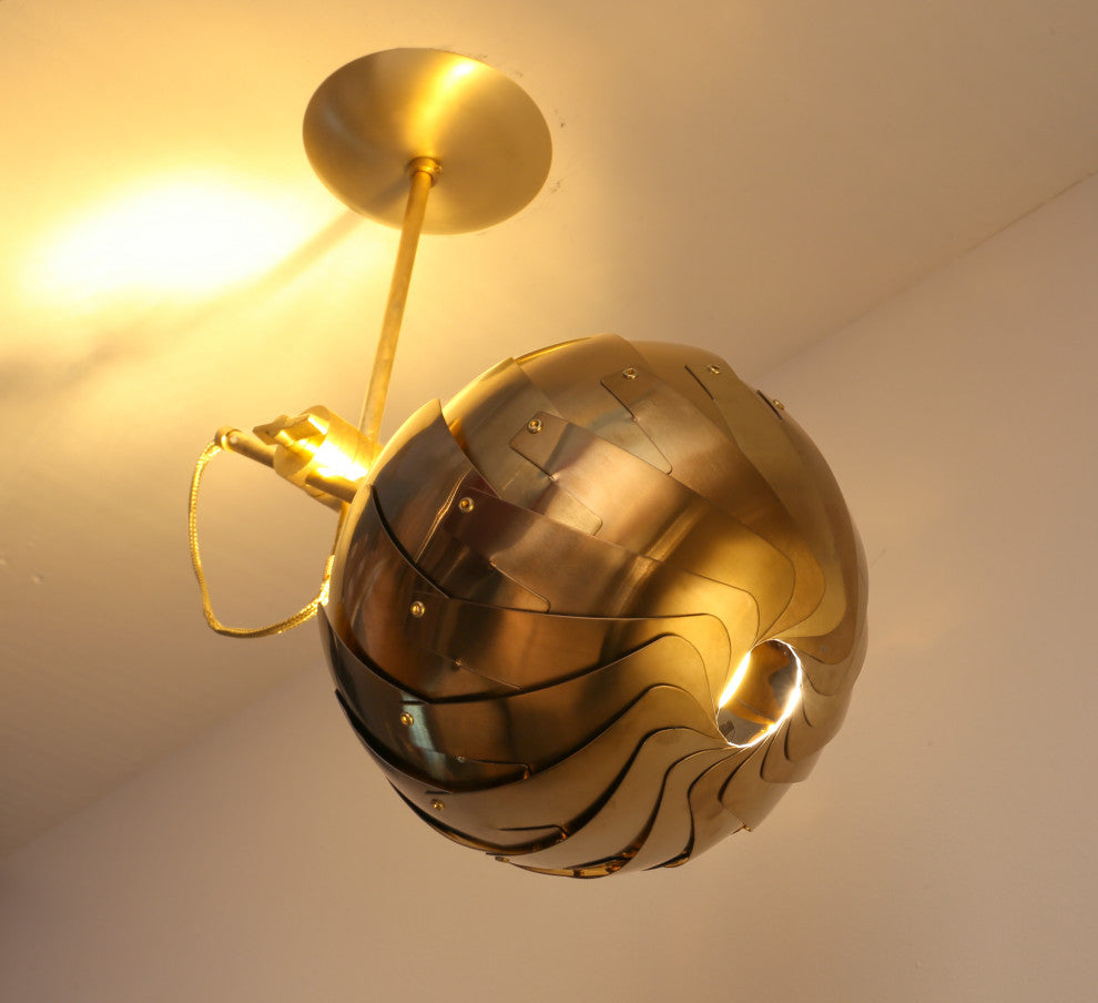 IRIS SPOT : Brass ceiling Light | Contemporary Lighting | Modern Pendant Lamp