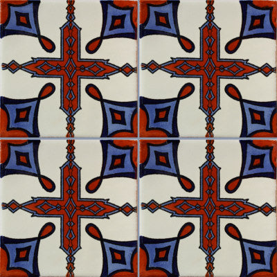 6x6 4 pcs Zacapu Talavera Mexican Tile