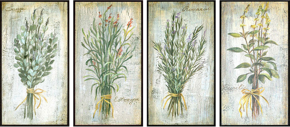 "Herbs" 4-Piece Artwork Set