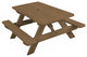 Pressure Treated Pine Kid's Picnic Table, Mushroom Stain, With Umbrella Hole