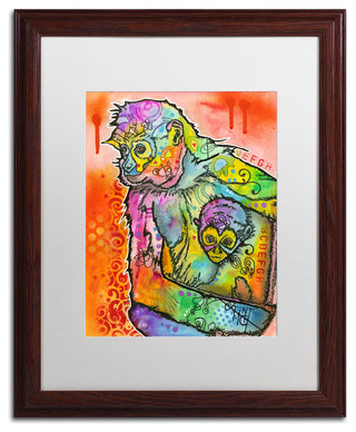 Dean Russo 'Monkey 1' Framed Art, 16x20, Wood Frame, White Mat