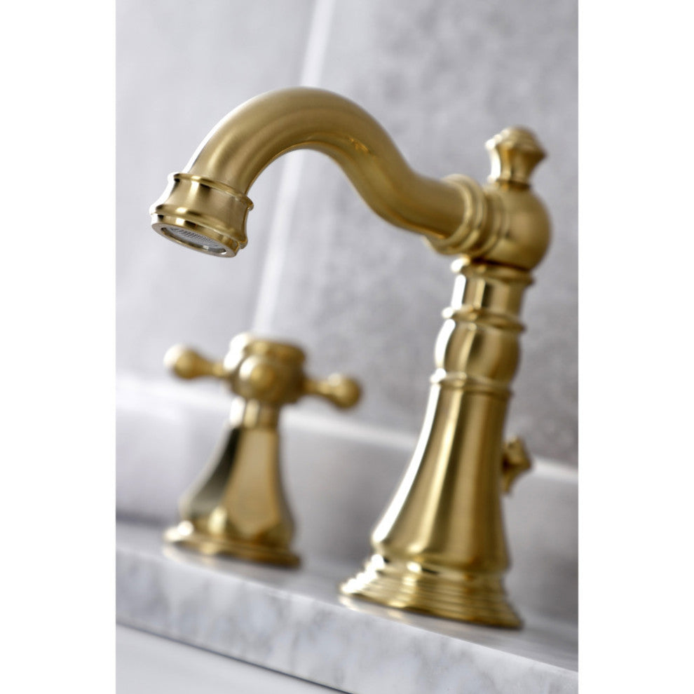 FSC1973BX Widespread Bathroom Faucet With Pop-Up Drain, Brushed Brass