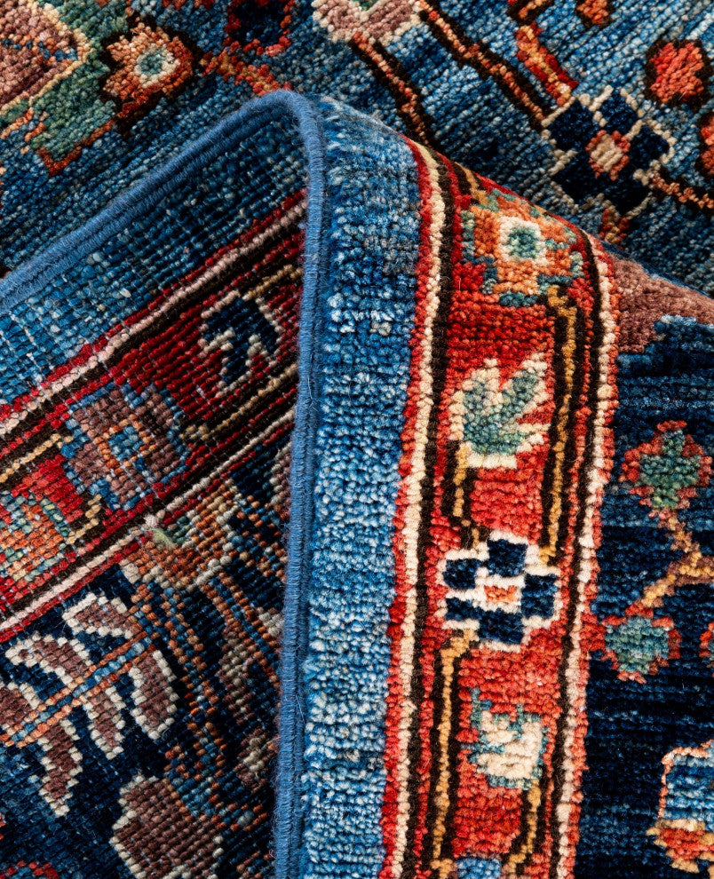 Serapi One-of-a-Kind Hand-Knotted Area Rug Light Blue, 8'1" x 9'11"