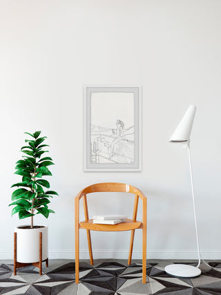 "Edgy Swimsuit" Framed Painting Print, 8"x12"