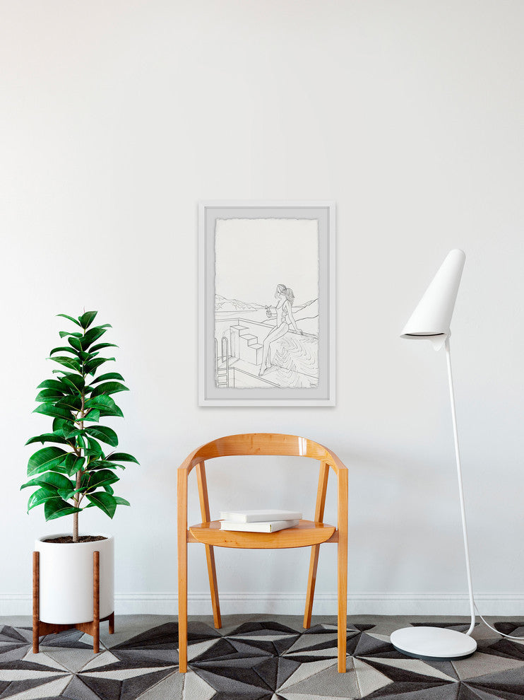 "Edgy Swimsuit" Framed Painting Print, 8"x12"