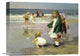 "Play in the Surf" Stretched Canvas Giclee by Edward Henry Potthast, 16"x12"