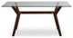 Mid-Century Modern Glass-Top Desk, Walnut