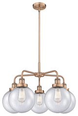 Innovations Beacon 5 26" Chandelier Antique Copper