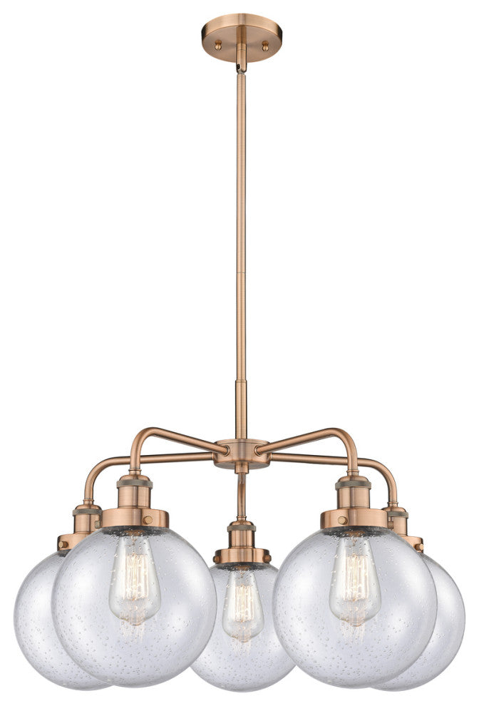 Innovations Beacon 5 26" Chandelier Antique Copper