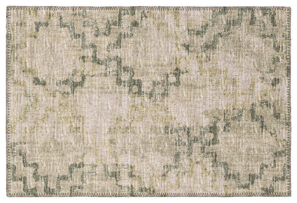 Indoor/Outdoor Sedona SN15 Moss Machine Washable 1'8" x 2'6" Rug