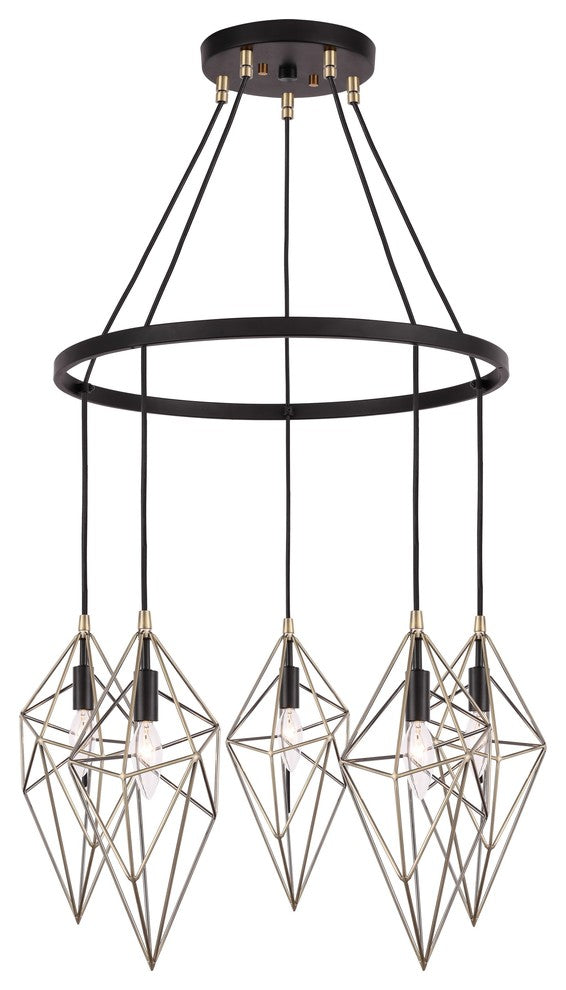 Woodbridge Lighting Lanning Chandelier, Antique Brass/Bronze