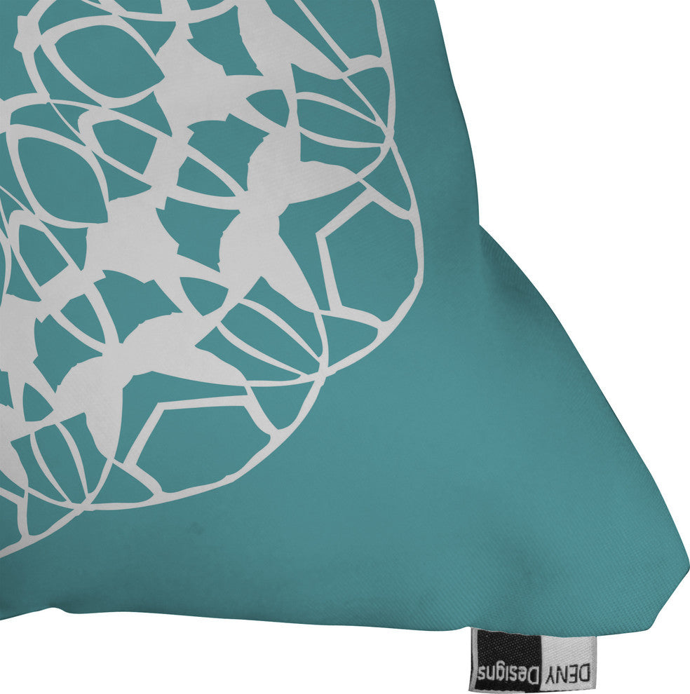 Deny Designs Karen Harris Mod Medallion Aqua Outdoor Throw Pillow