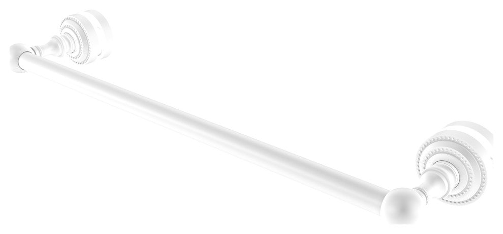 Dottingham 18" Shower Door Towel Bar, Matte White