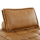 Saunter Tufted Vegan Leather Vegan Leather 4-Piece Sectional Sofa Tan