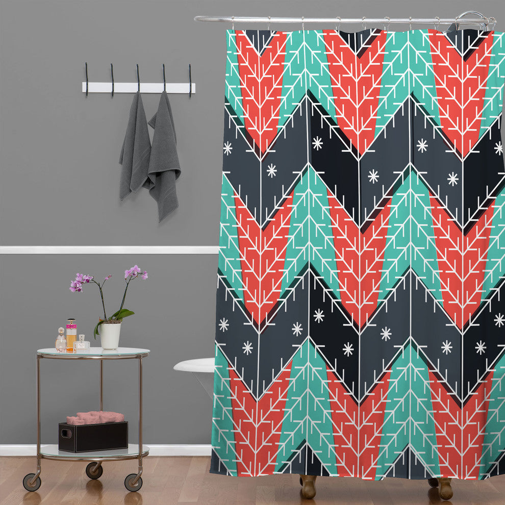 Deny Designs Sam Osborne Christmas Trees Shower Curtain