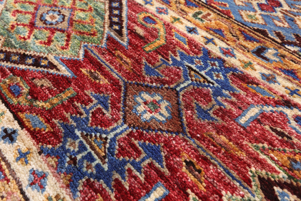 Runner Khorjin Super Kazak Handmade Rug 2' 9" X 9' 10" Q10467