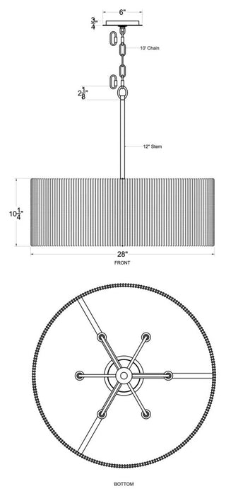 Varaluz 391P06 Jacobs Ladder 6 Light 28"W Pendant - French Gold
