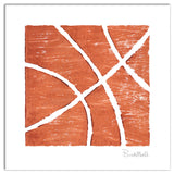 Basketball Lines 16x16 Canvas Wall Art