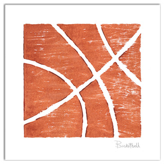 Basketball Lines 16x16 Canvas Wall Art