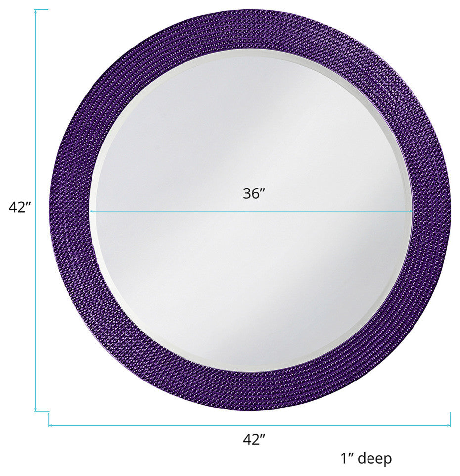 Lancelot Round Mirror, Royal Purple