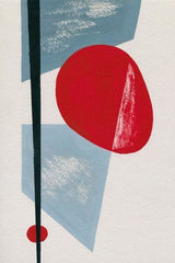 "Red Spot" Painting Print on Wrapped Canvas, 24"x36"