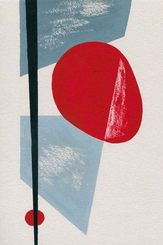 "Red Spot" Painting Print on Wrapped Canvas, 24"x36"