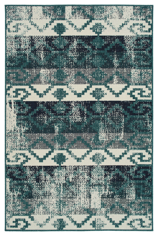 Pianta Teal 3'11" x 5'7" Rectangle Area Rug