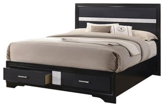 Coaster Miranda 4-piece Eastern King Platform Storage Wood Bedroom Set Black
