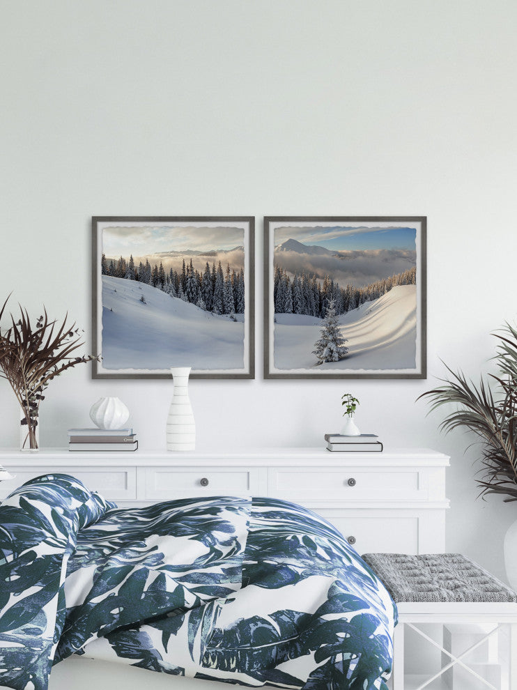 Everything Is Good in Winter Diptych, 2-Piece Set, 32x32 Panels
