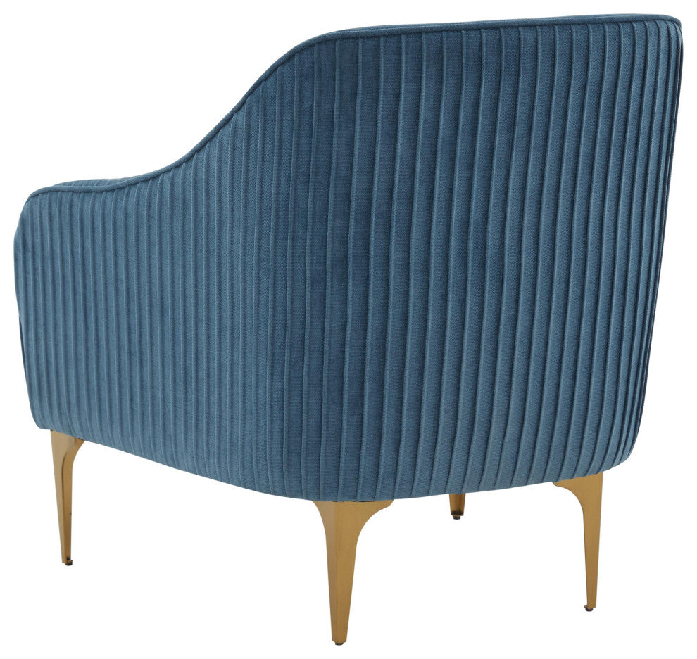 Serena Blue Velvet Accent Chair