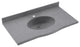 Swan, Vanity Top, Gray Granite, 43"x22"x14"
