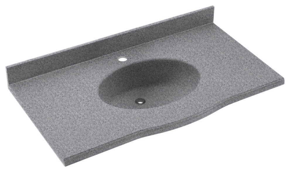Swan, Vanity Top, Gray Granite, 43"x22"x14"