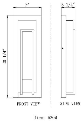 Zlite 520M-BK-LED 1-Light Outdoor Wall Sconce, White