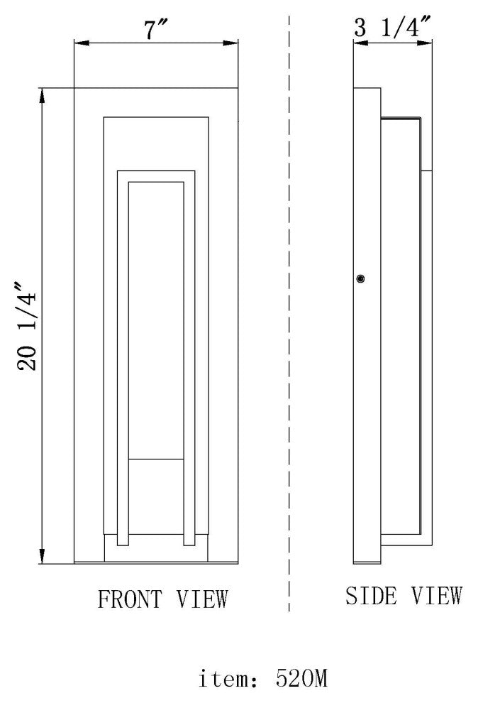 Zlite 520M-BK-LED 1-Light Outdoor Wall Sconce, White
