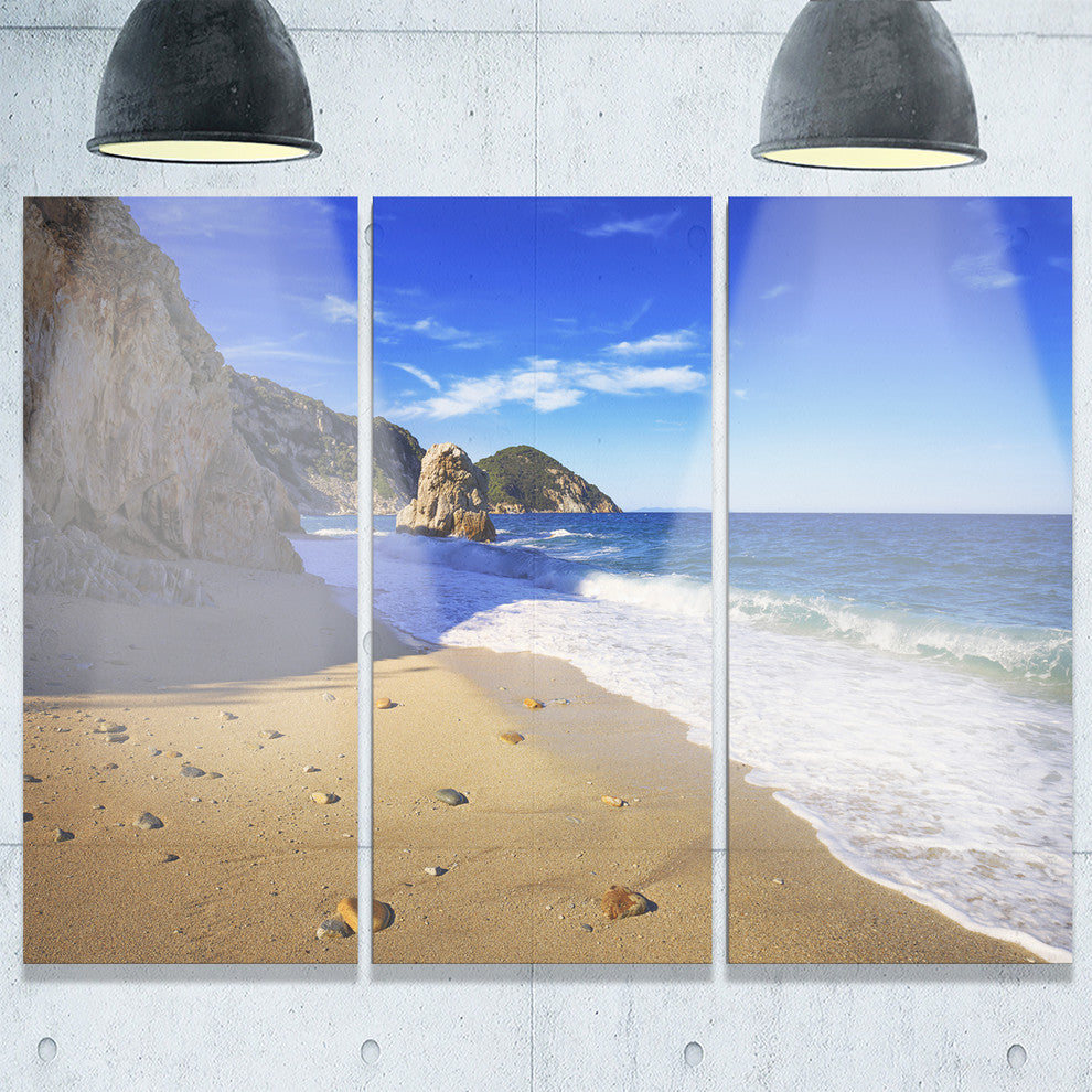 "Portoferraio Sansone Sorgente Beach" Metal Wall Art, 3 Panels, 36"x28"