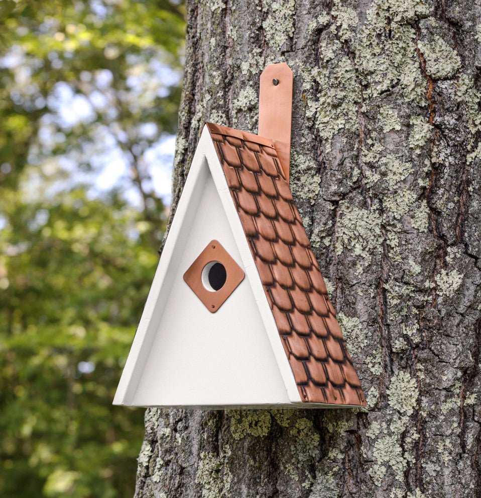 Swiss Chalet Bird House, Pure Copper Roof By Good Directions