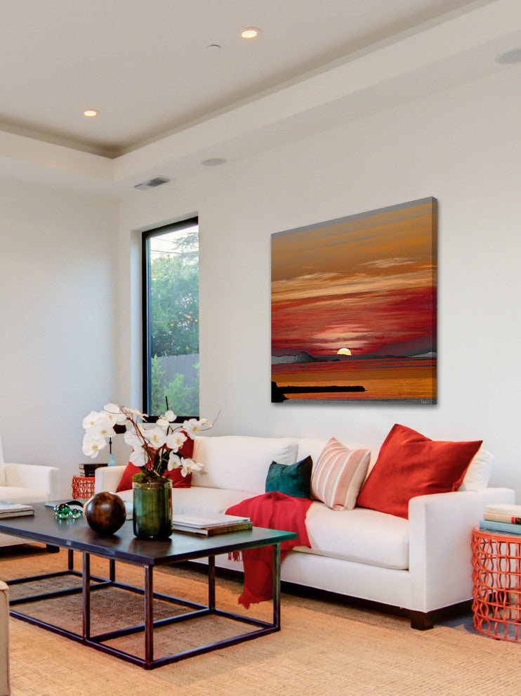 "Mykonos" Painting Print on Wrapped Canvas, 40"x40"