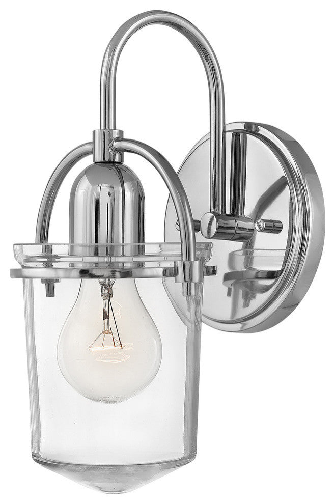 Hinkley Clancy Sconce Single Light Sconce, Polished Nickel
