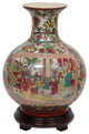 12" Rose Medallion Porcelain Vase