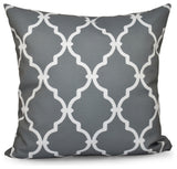 Trellis Decorative Pillow, Grey, 18"x18"
