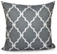 Trellis Decorative Pillow, Grey, 18"x18"