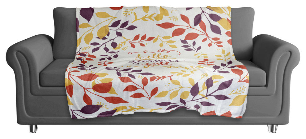 Hello Glorious Fall Fleece Throw Blanket, 50"x60"