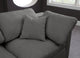 Plush Velvet / Down Standard Comfort L-Shaped Modular Sectional, Gray, 5-Piece: 2 Armless Chair, 2 Corner Chair, 1 Ottoman