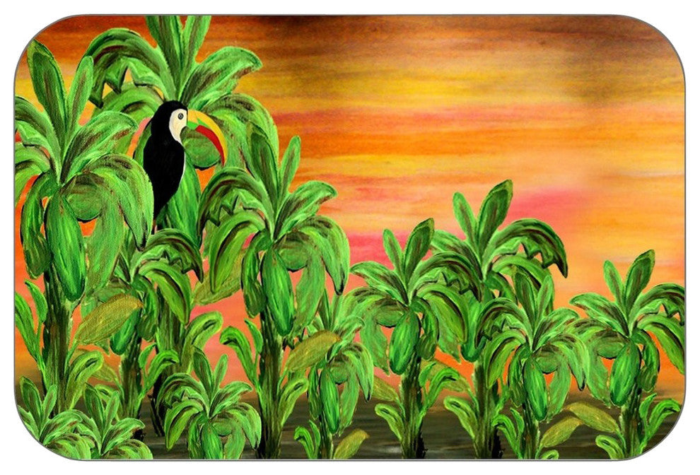 Toucan Banana Plush Bath Mat, 30"x20"
