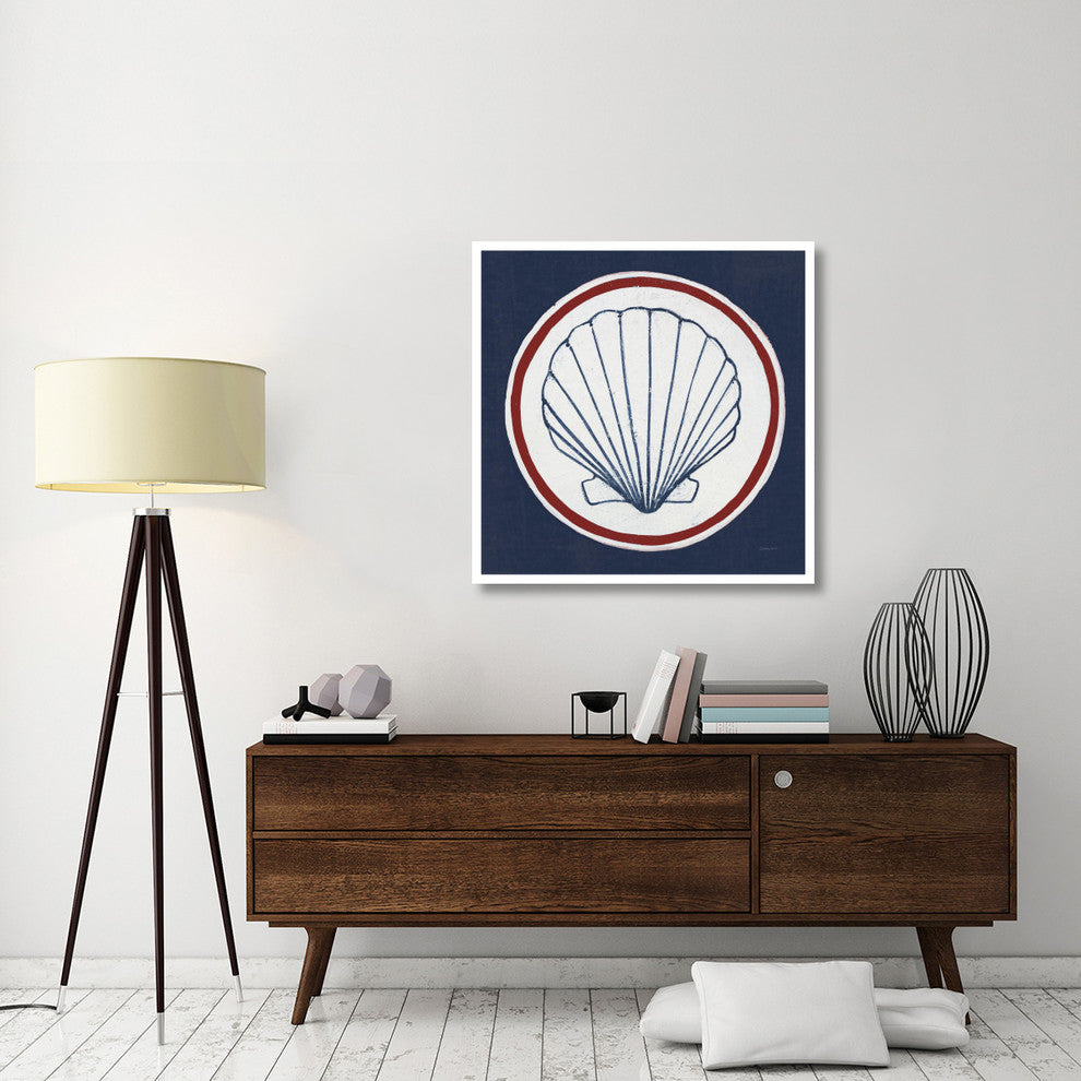 "Summer Shells II Nautical" Digital Paper Print by Kathrine Lovell, 38"x38"